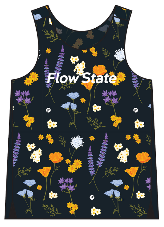 Black Floral Tank Top